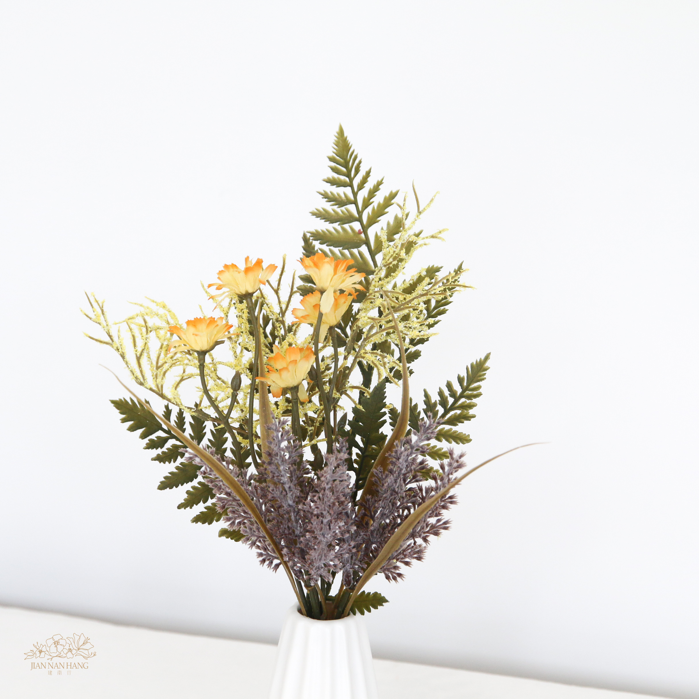 人造花 雛菊混和束 黃