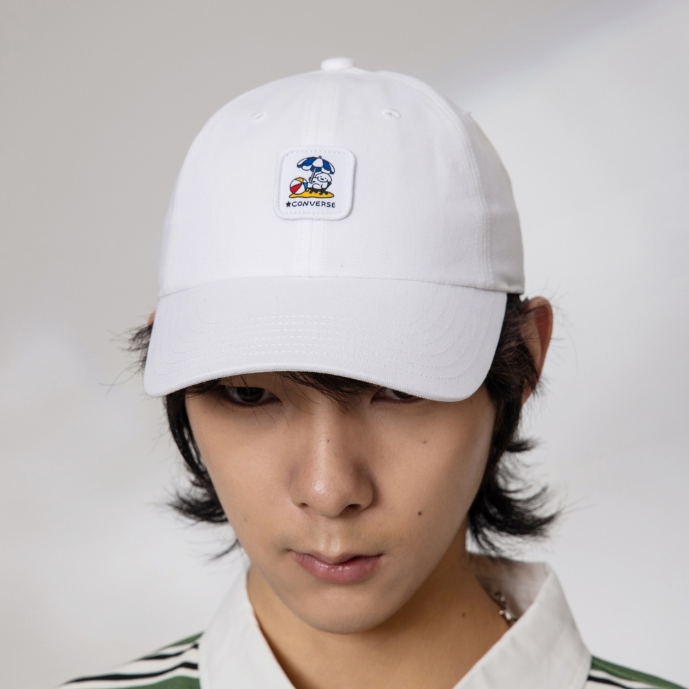聯名款 CONVERSE X MATSUI BASEBALL CAP 藍 白 松井龍哉 插畫 小狗 可調式 棒球帽 老帽【UA5981】CONMATSUI