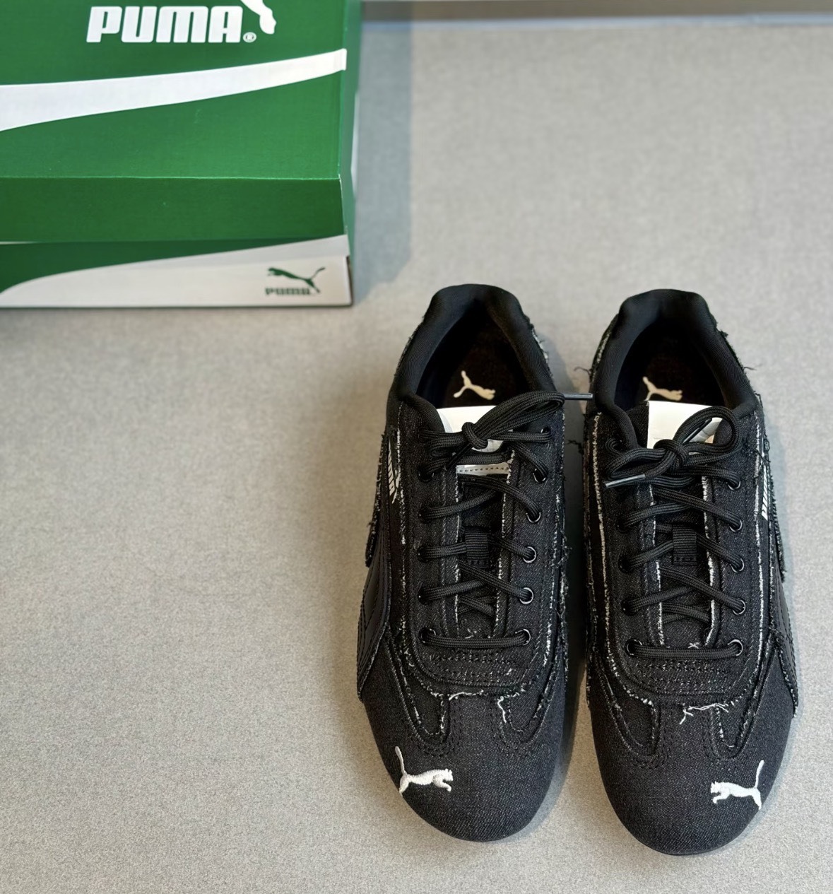 PUMA 休閒鞋 SPEEDCAT CRAFTED DENIM 黑色 牛仔布 復古 賽車鞋 男女 40711001