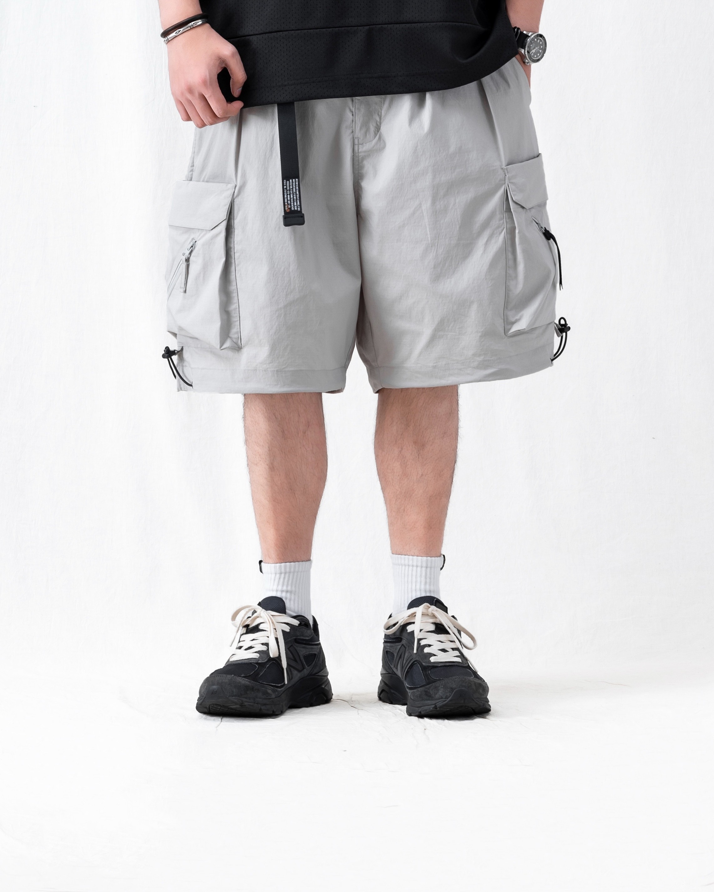 PERSEVERE 抗撕裂多口袋短褲 黑/白灰/深藍灰 26 S/S Ripstop Multi-Pocket Shorts