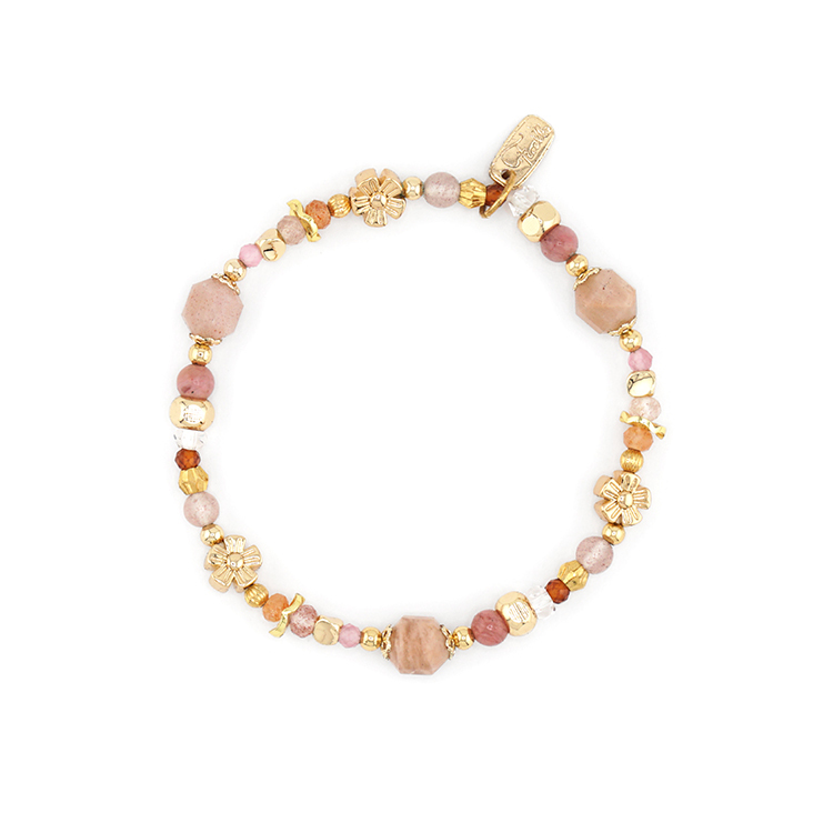 守護花 • 金牛座 • 康乃馨 – 太陽石 – 手鍊