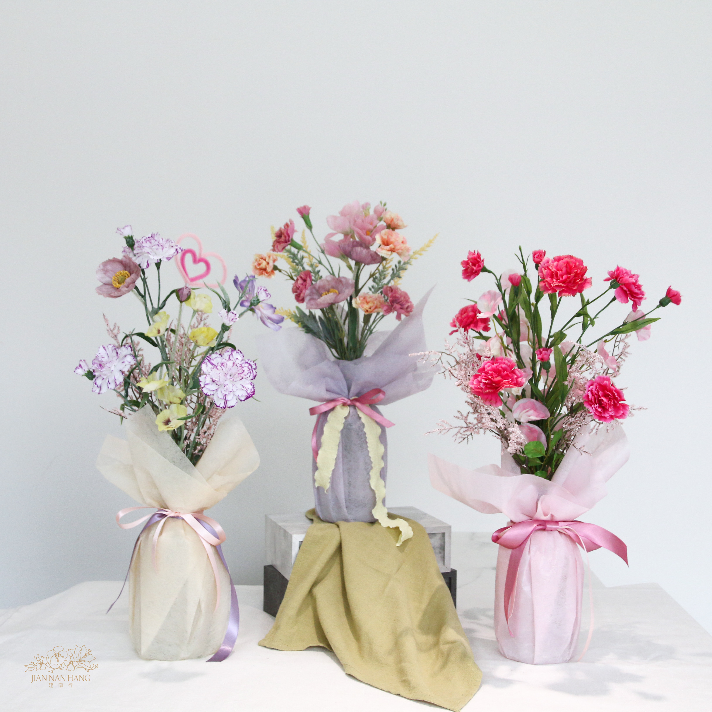 母親節擬真花禮-玻璃 三款