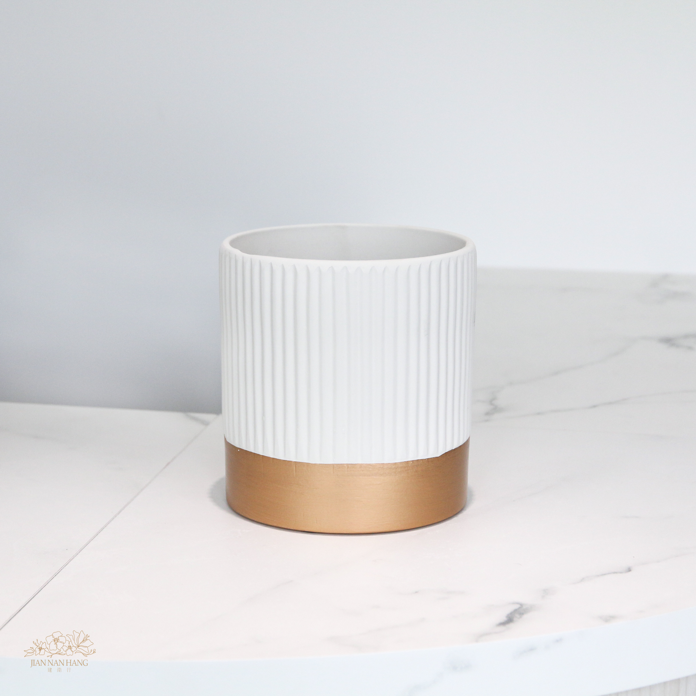 陶瓷花器 金邊花盆  5色