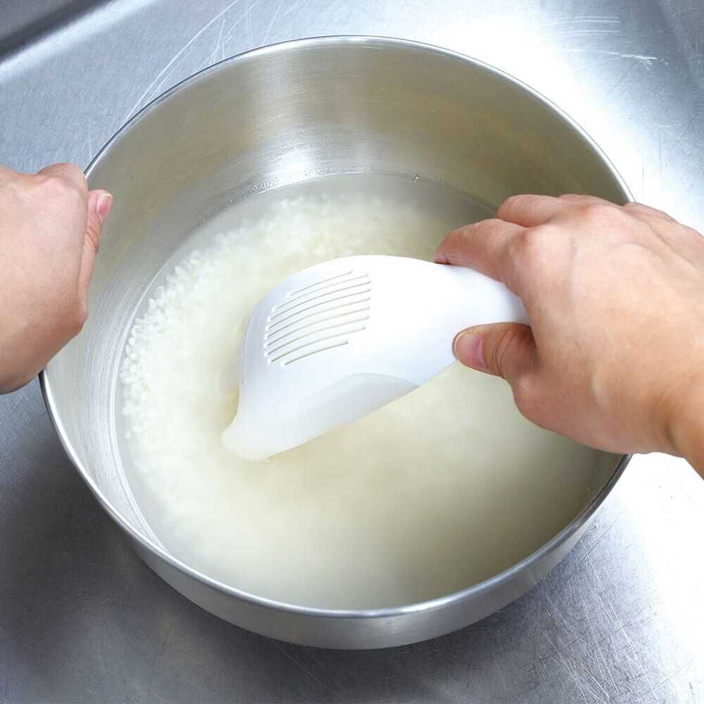 日本marna 瀝水洗米飯匙