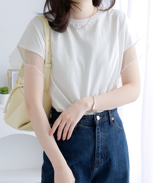 260423 ALOTTA 薄紗袖TEE