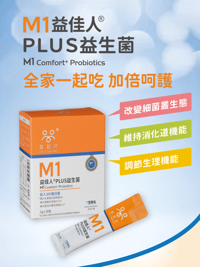 M1益佳人®PLUS益生菌 單盒裝/30包入
