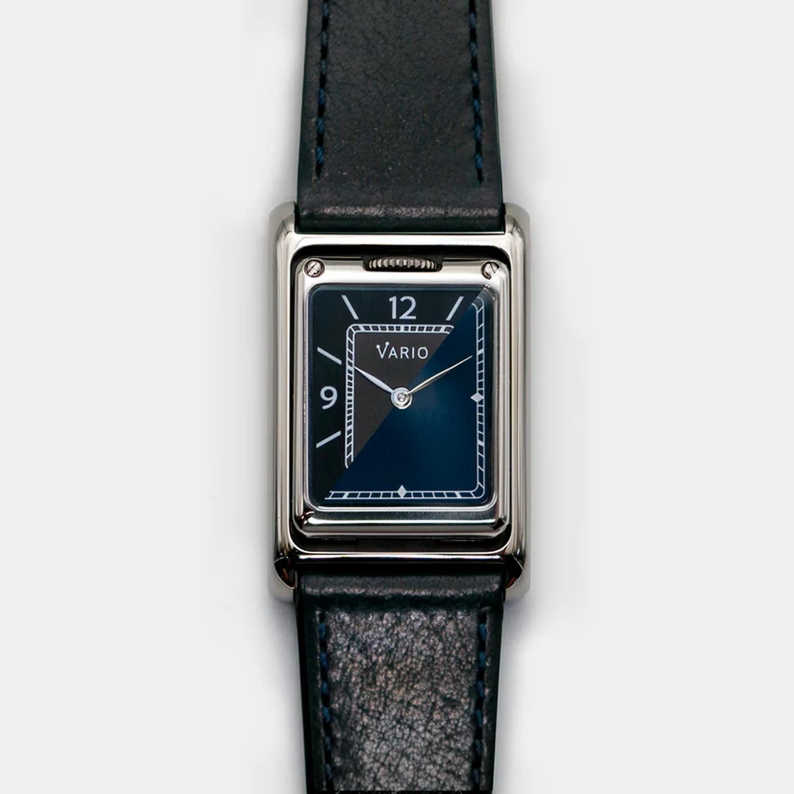 VERSA Reversible Dual Time Gunmetal-Blue