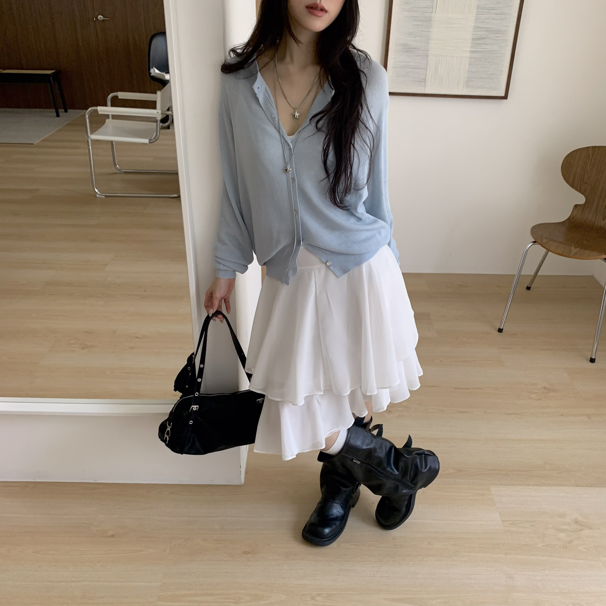 ISA_春天的顏色 basic needs針織排扣外套_64030