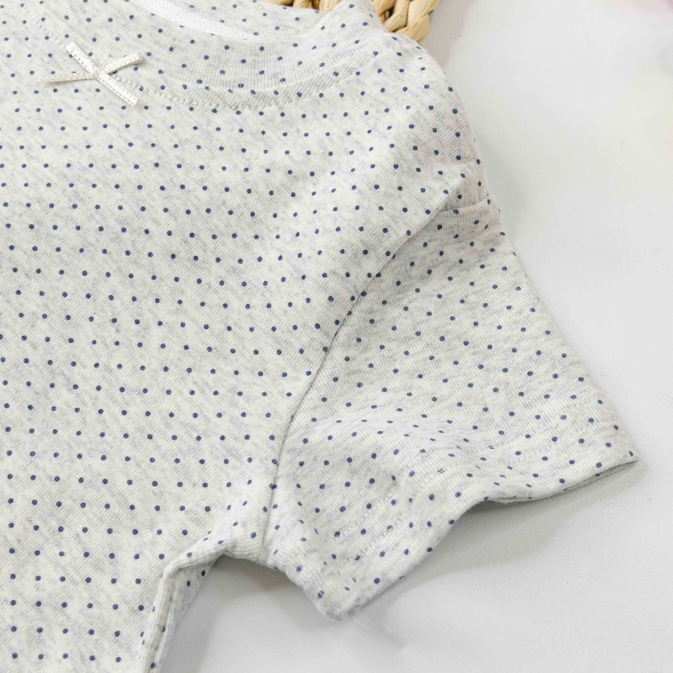 氣質點點蕾絲拼接上衣 (H60062)