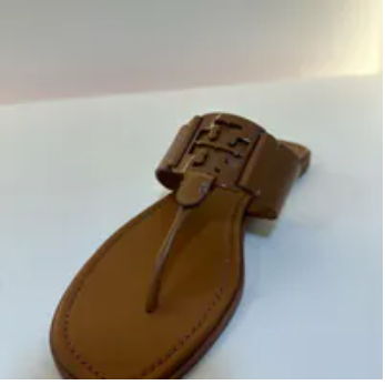 [S] TORY BURCH GEORGIA SANDAL CALF LEATHER,BOURBON/BOURBON, 161217-910 [FINAL SALE] (STB679)