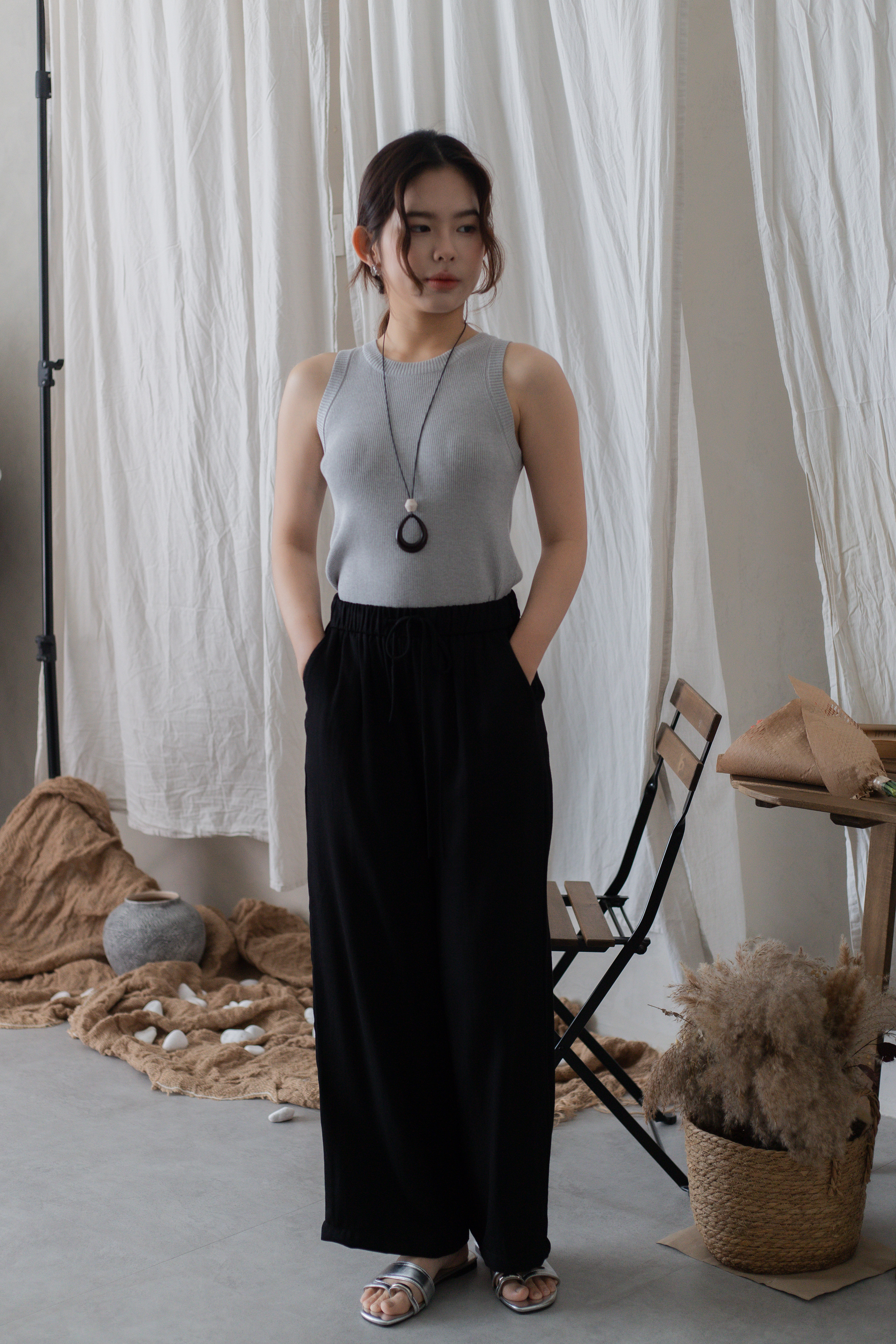 Bryne Straight Leg Pant Black -2701PLBLK