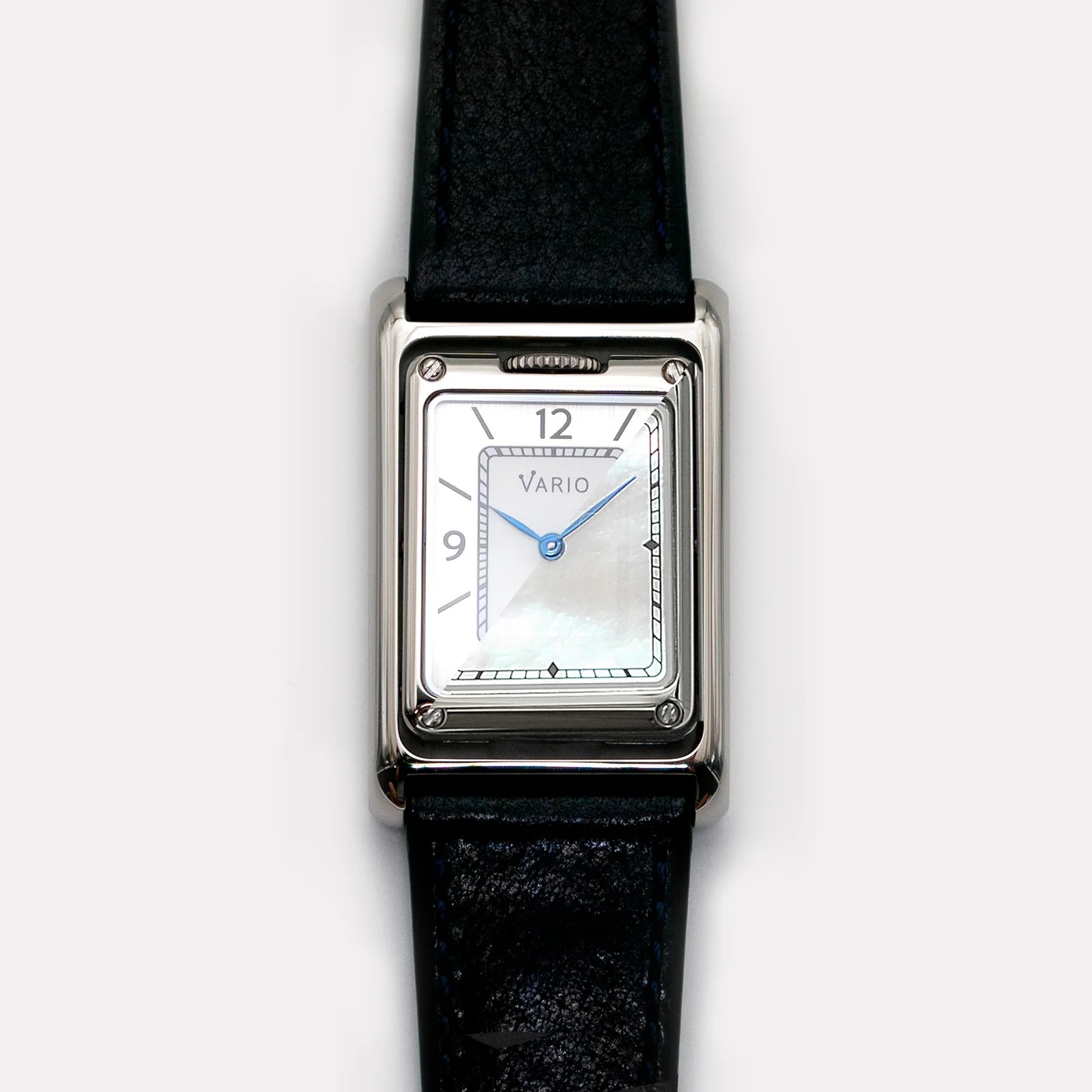 VERSA Reversible Dual Time Silver-White MoP Watch