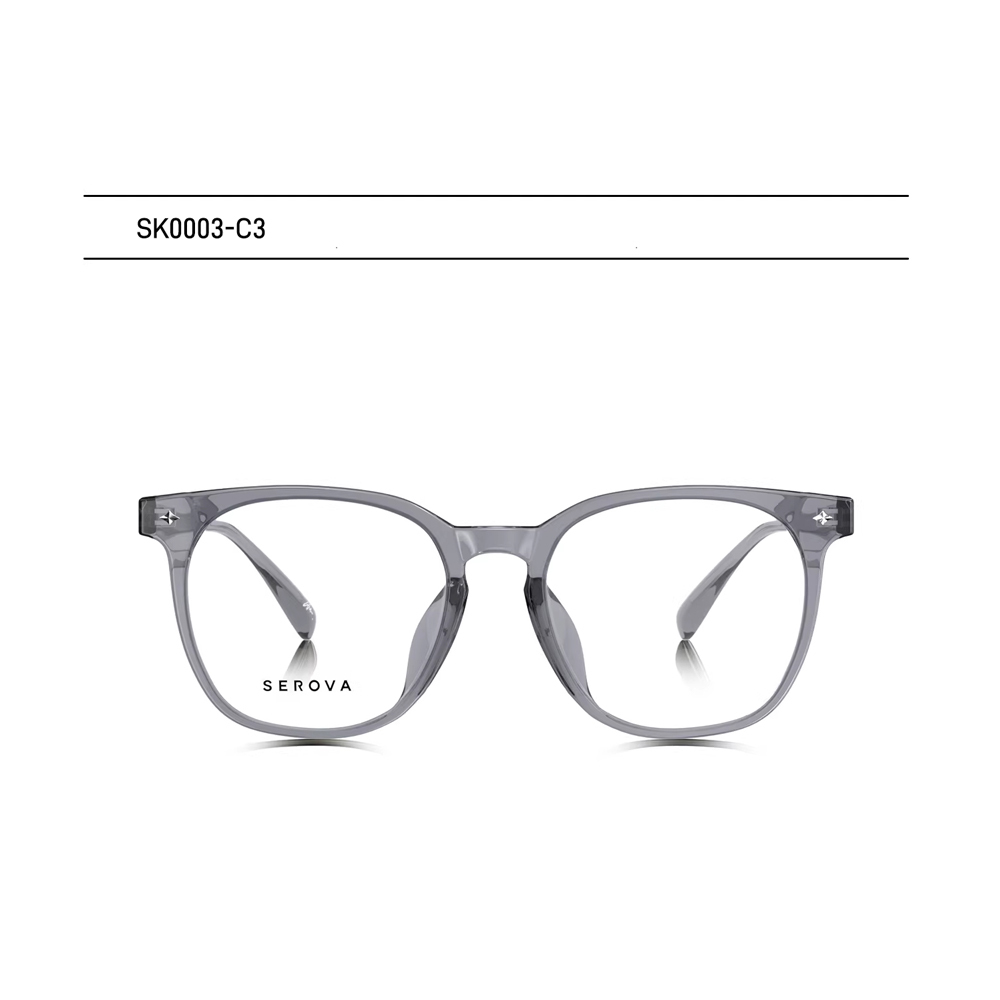 【SEROVA】SK0003 C3 方框光學眼鏡♦(透灰) #梓渝聯名禮盒款