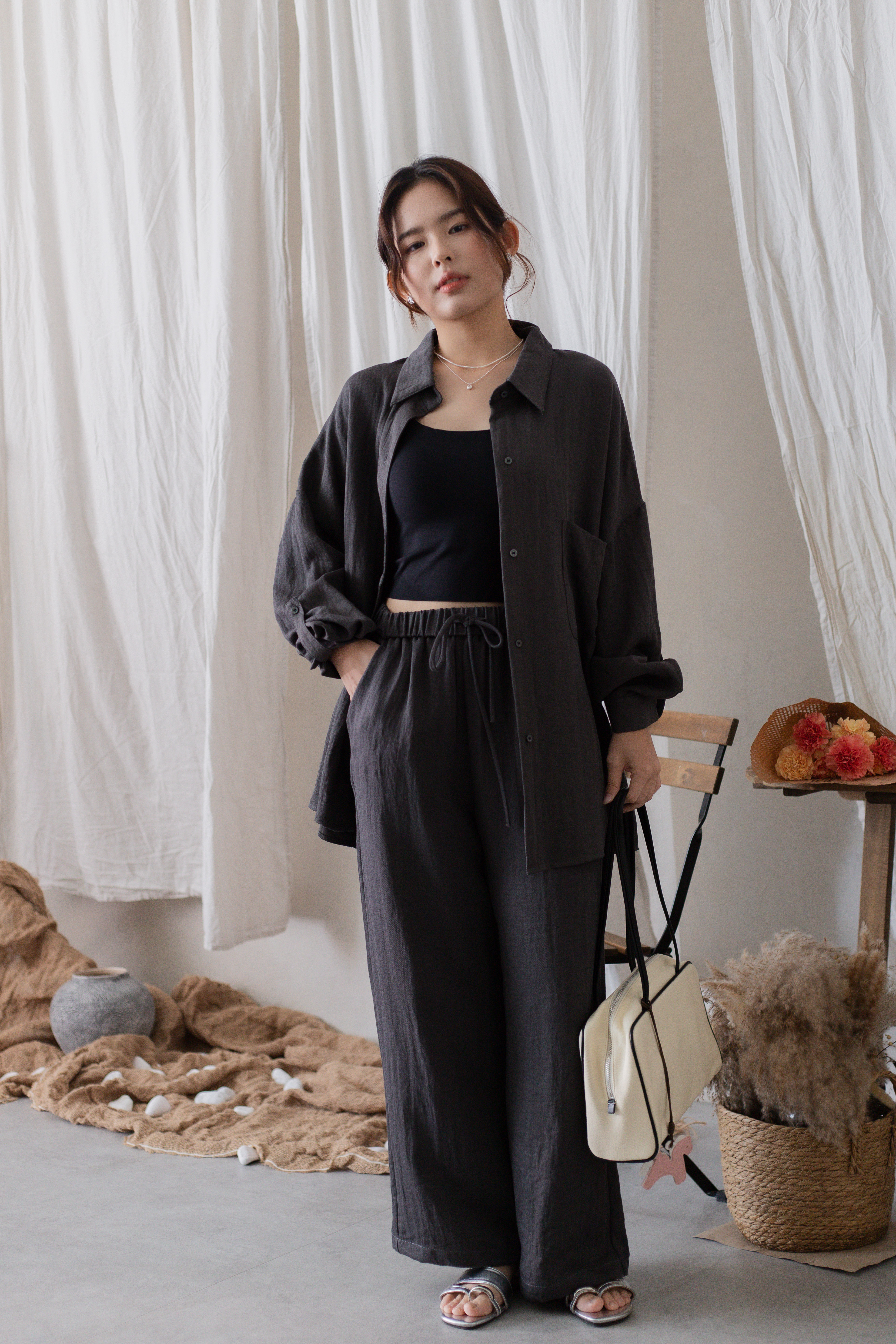 Bryne Straight Leg Pant Grey-2701PLGRY