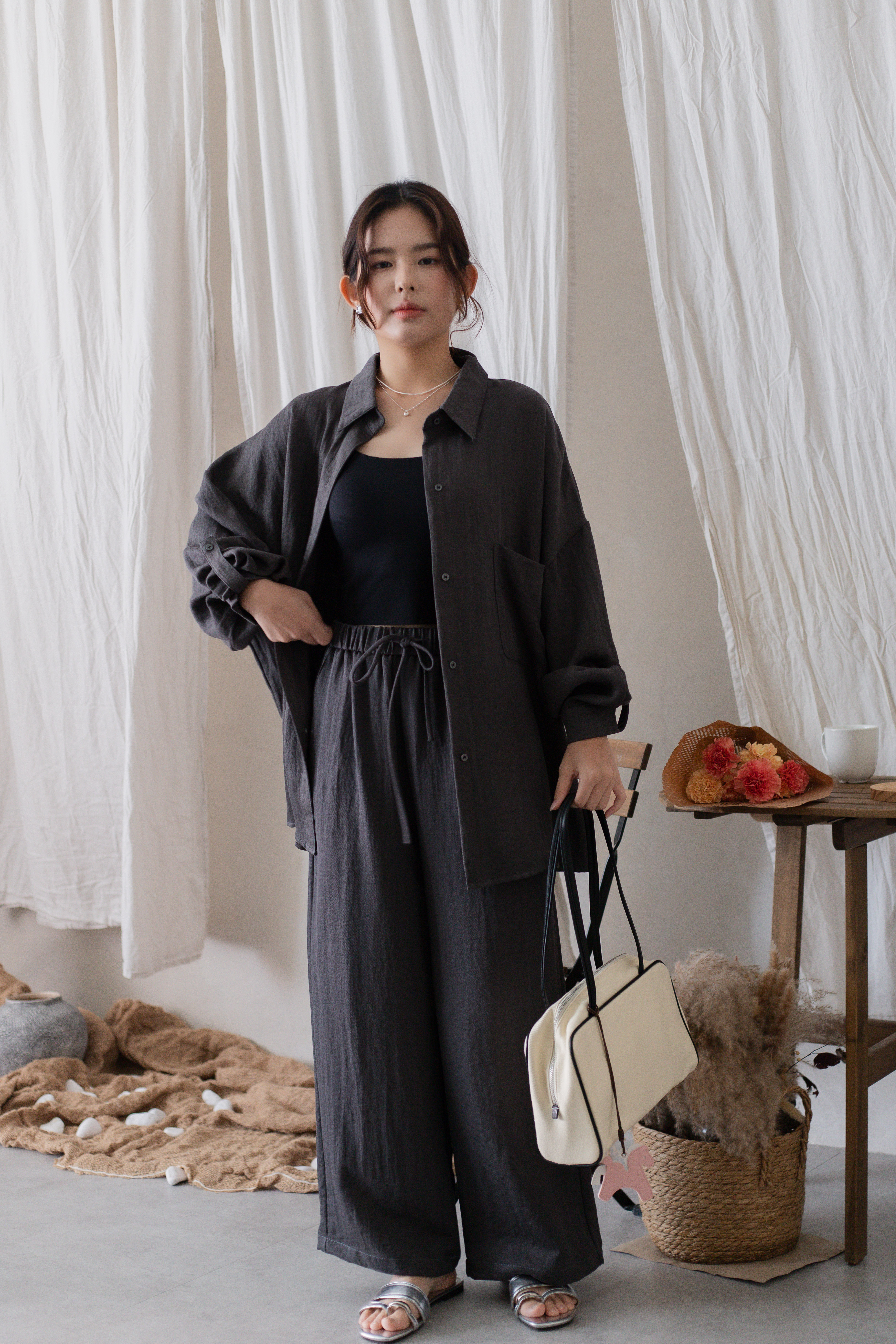 Bryne Straight Leg Pant Grey-2701PLGRY