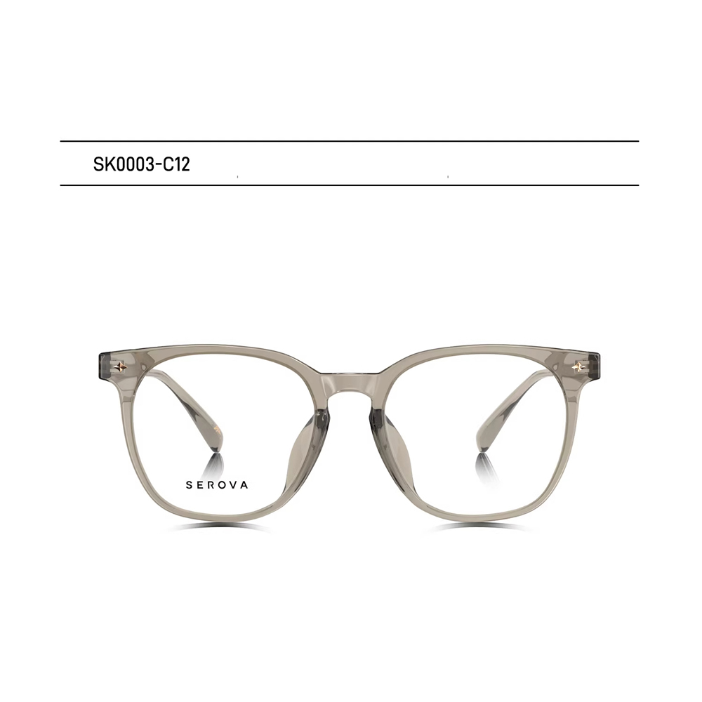 【SEROVA】SK0003 C12 方框光學眼鏡♦(透茶) #梓渝聯名禮盒款