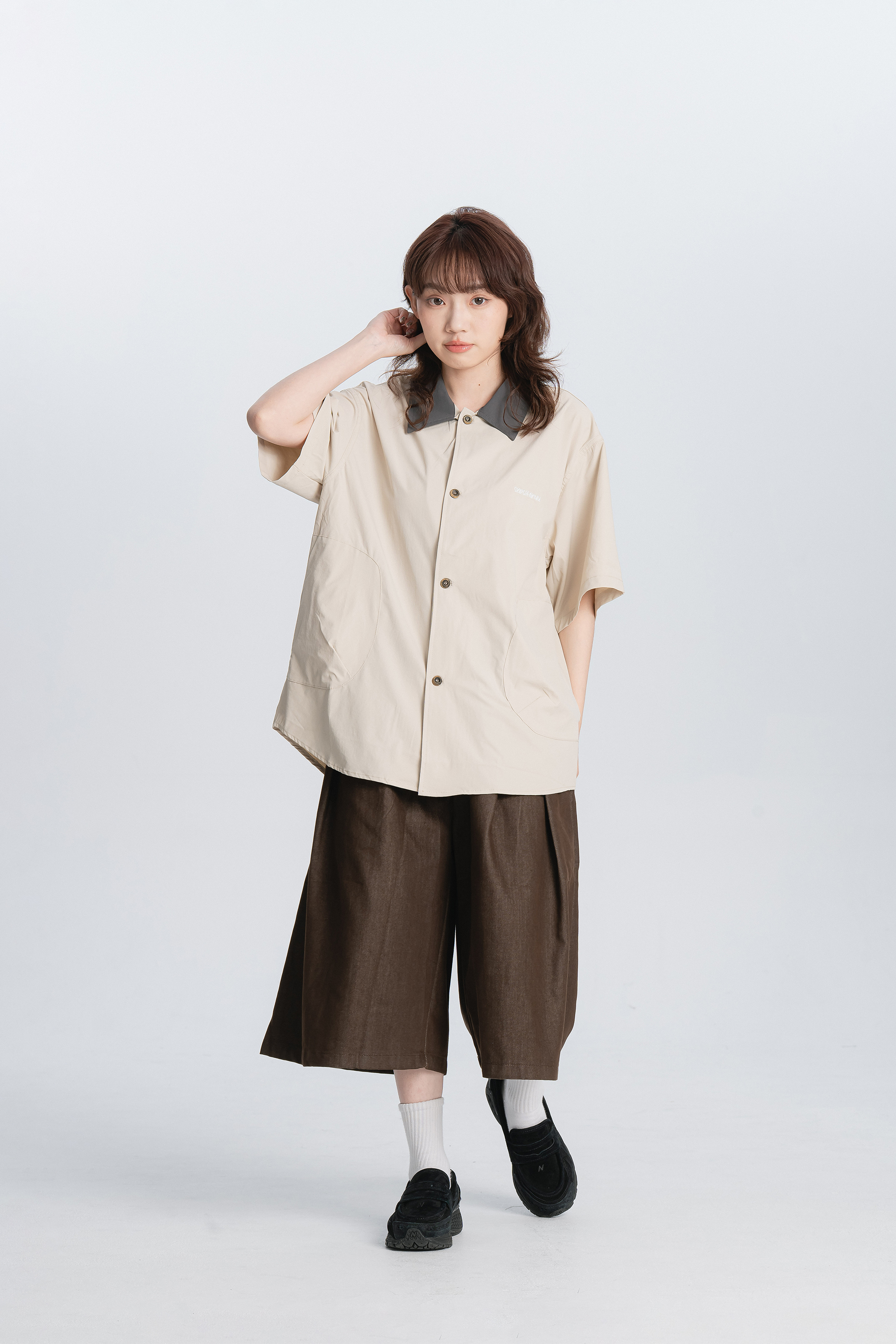 Fresh Start｜撞色領口袋短襯 2色