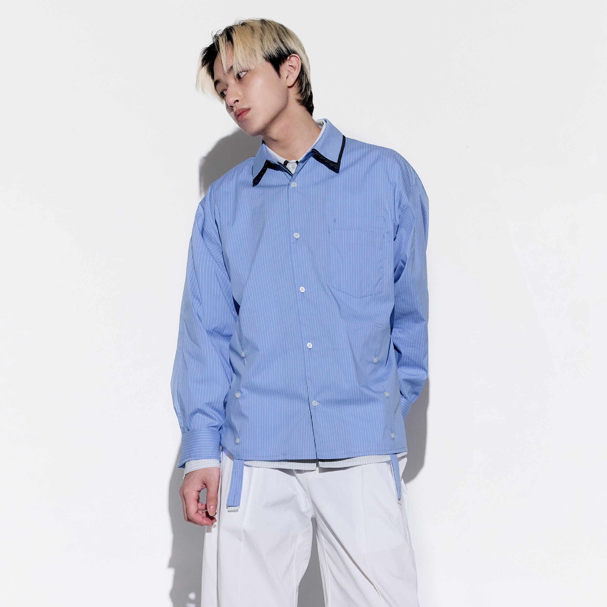 MELSIGN Dual Role Stripe Shirt