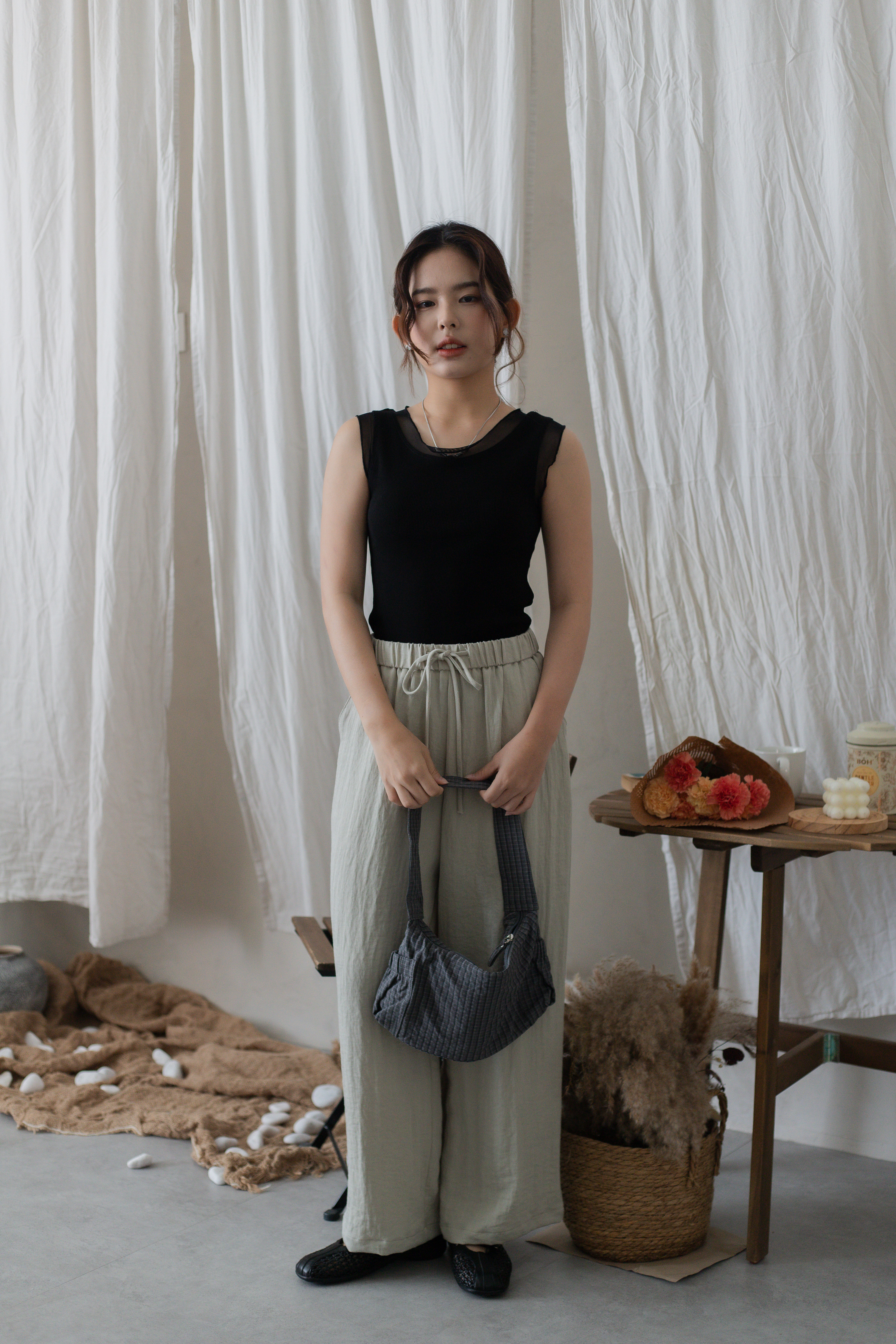 Bryne Straight Leg Pant Beige -2701PLBEI