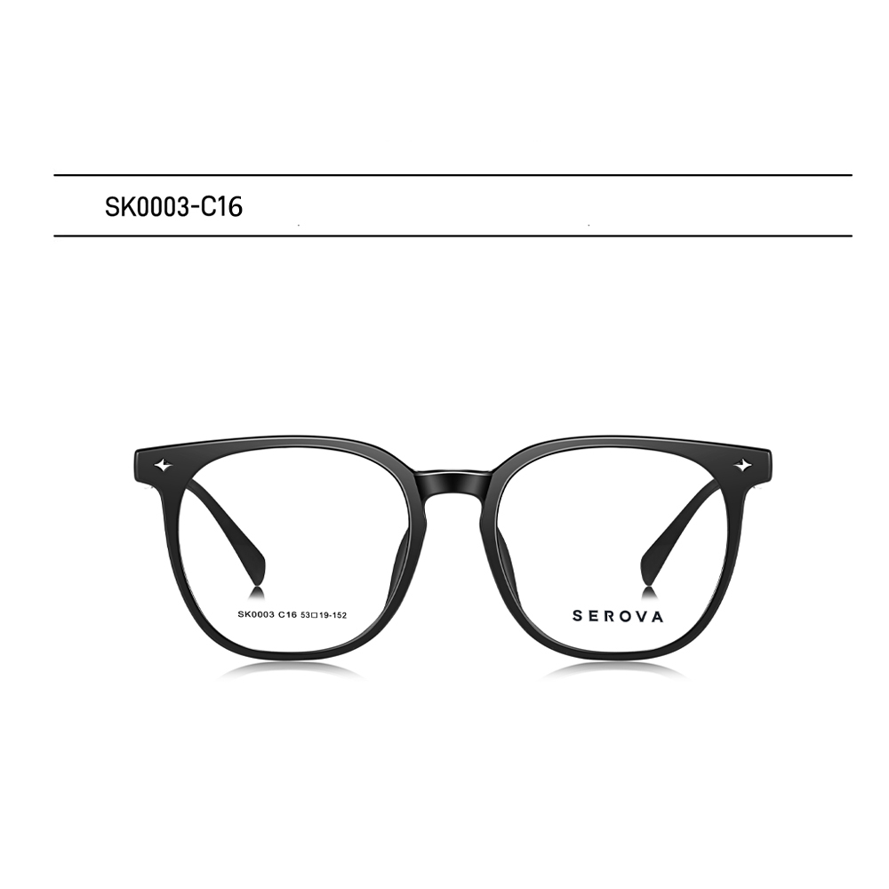 【SEROVA】SK0003 C16 方框光學眼鏡♦(黑) #梓渝聯名禮盒款