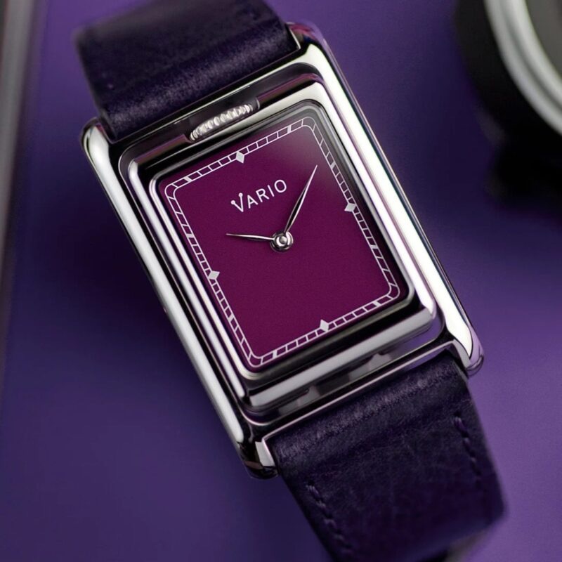 VERSA Reversible Dual Time Gunmetal-Purple