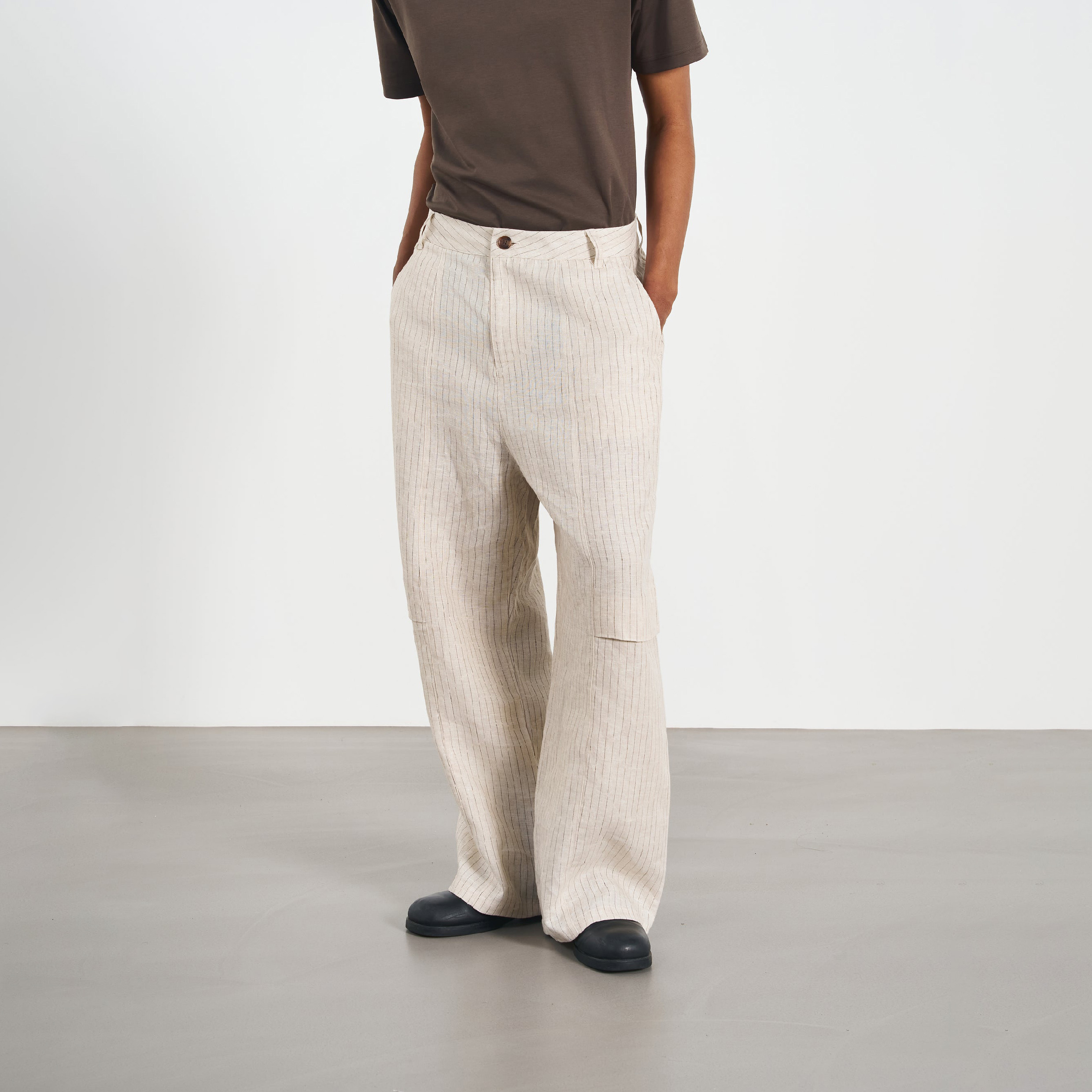 CHOIR Knee Dart Pants 直條紋 膝摺寬褲 [KDP01]