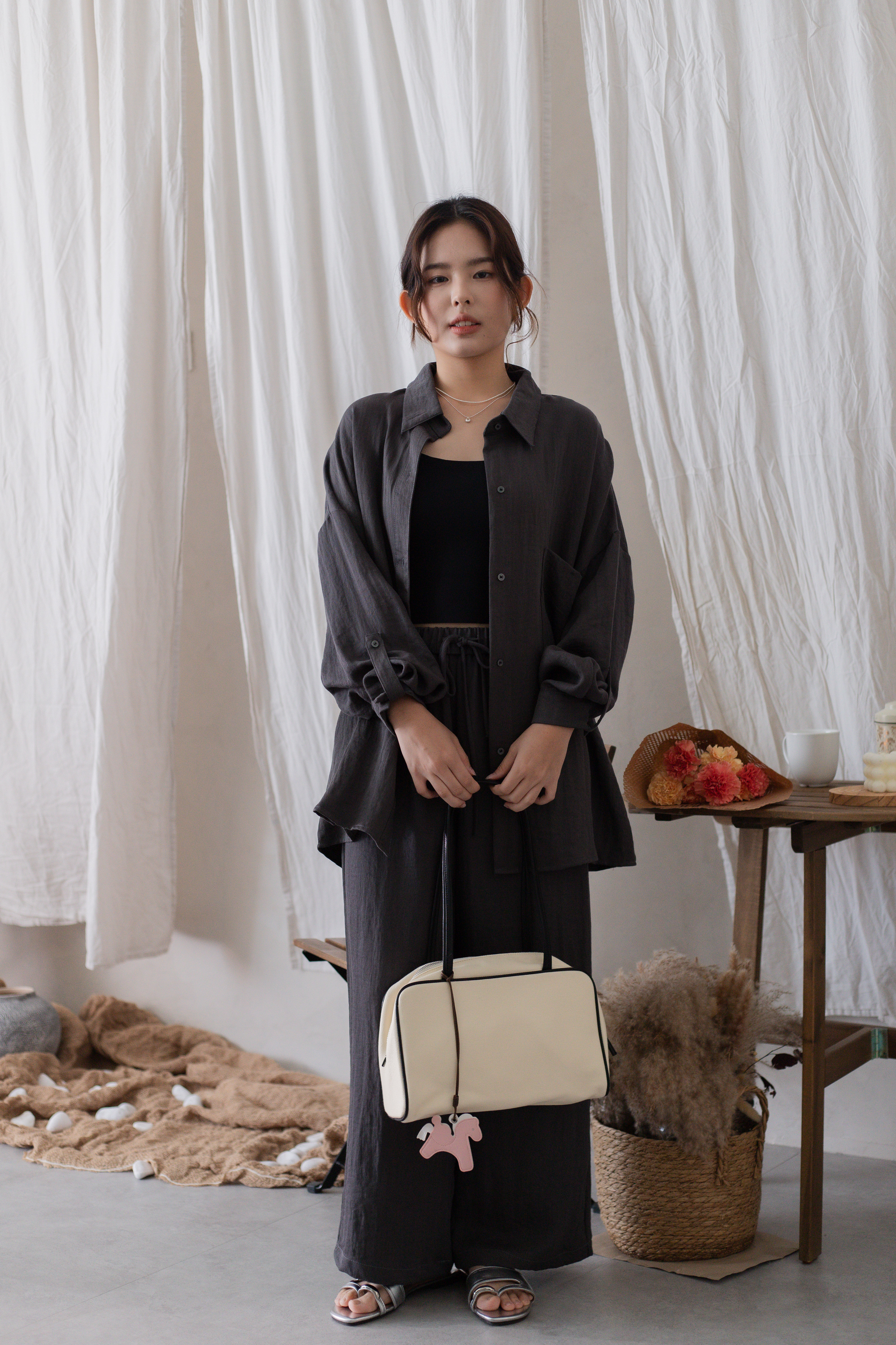 Bryne Relaxed Shirt Grey -2700BLGRY