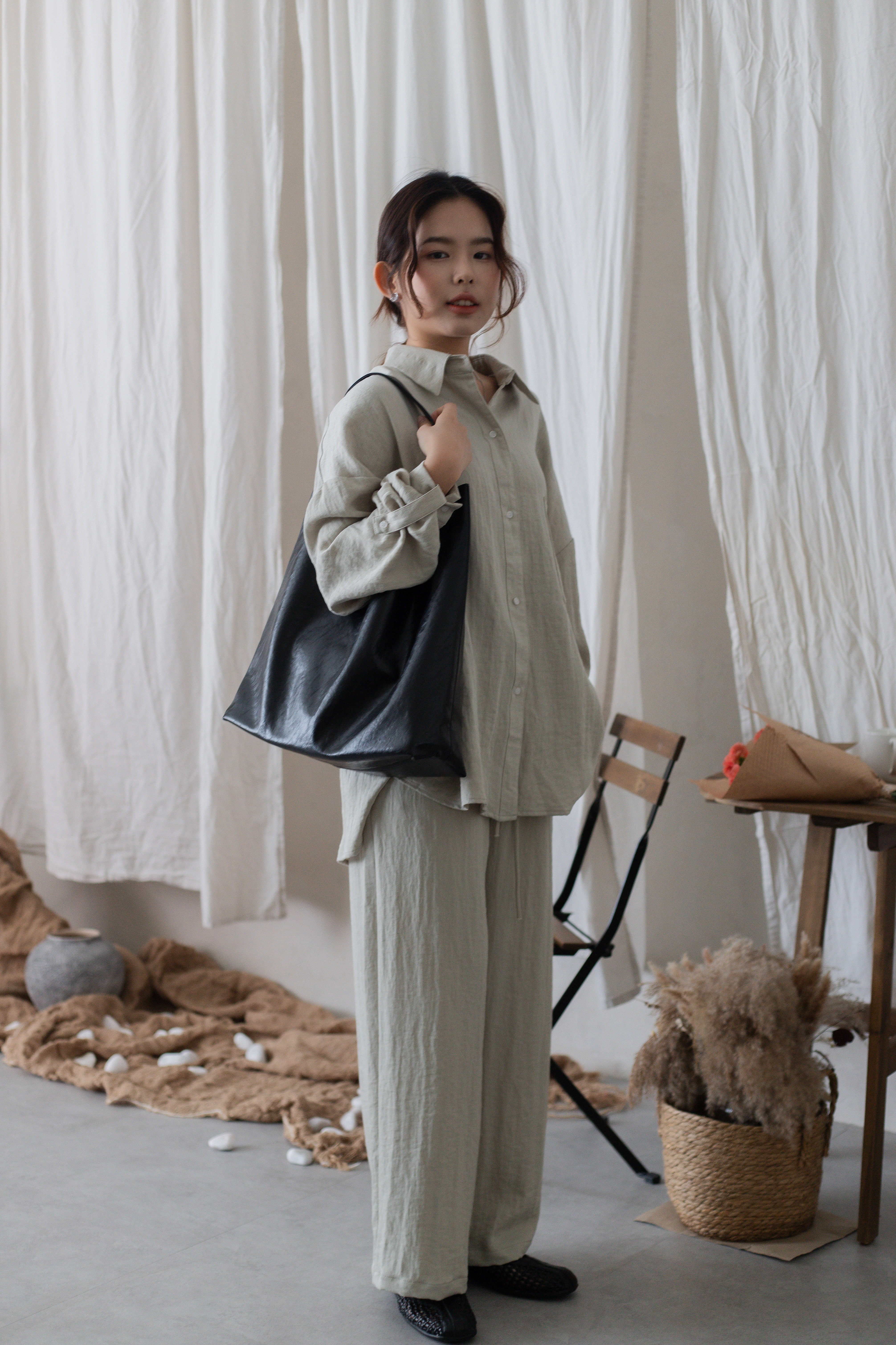 Bryne Relaxed Shirt Beige-2700BLBEI