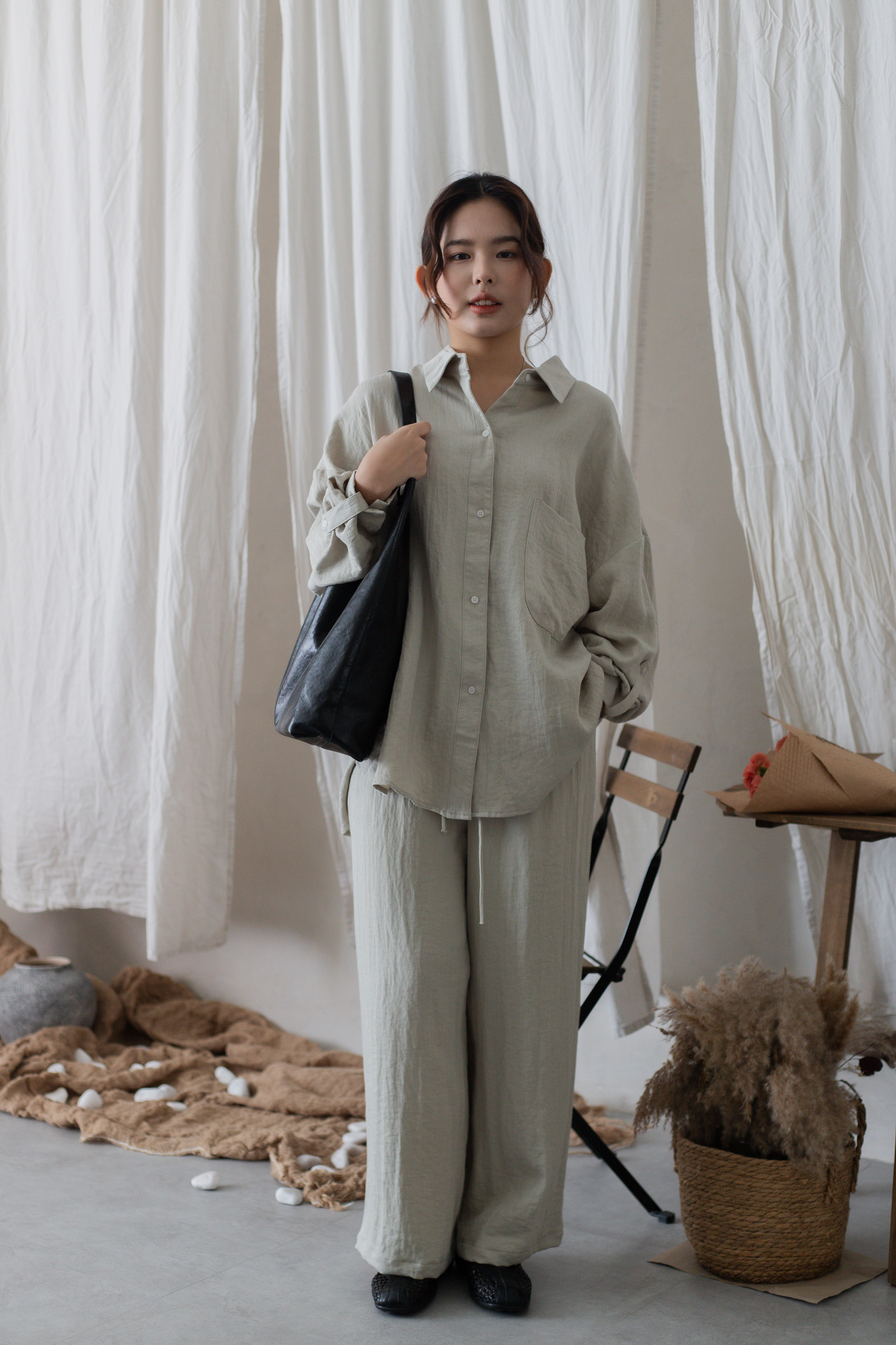 Bryne Relaxed Shirt Beige-2700BLBEI