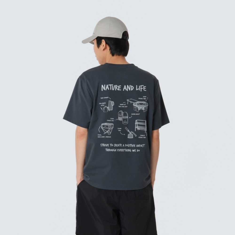【現貨】Snow Peak Qick Dry Gear Graphic Shor Sleeve T-Shirt 26ss露營裝備簡介圖像短tee S26MUTTS10