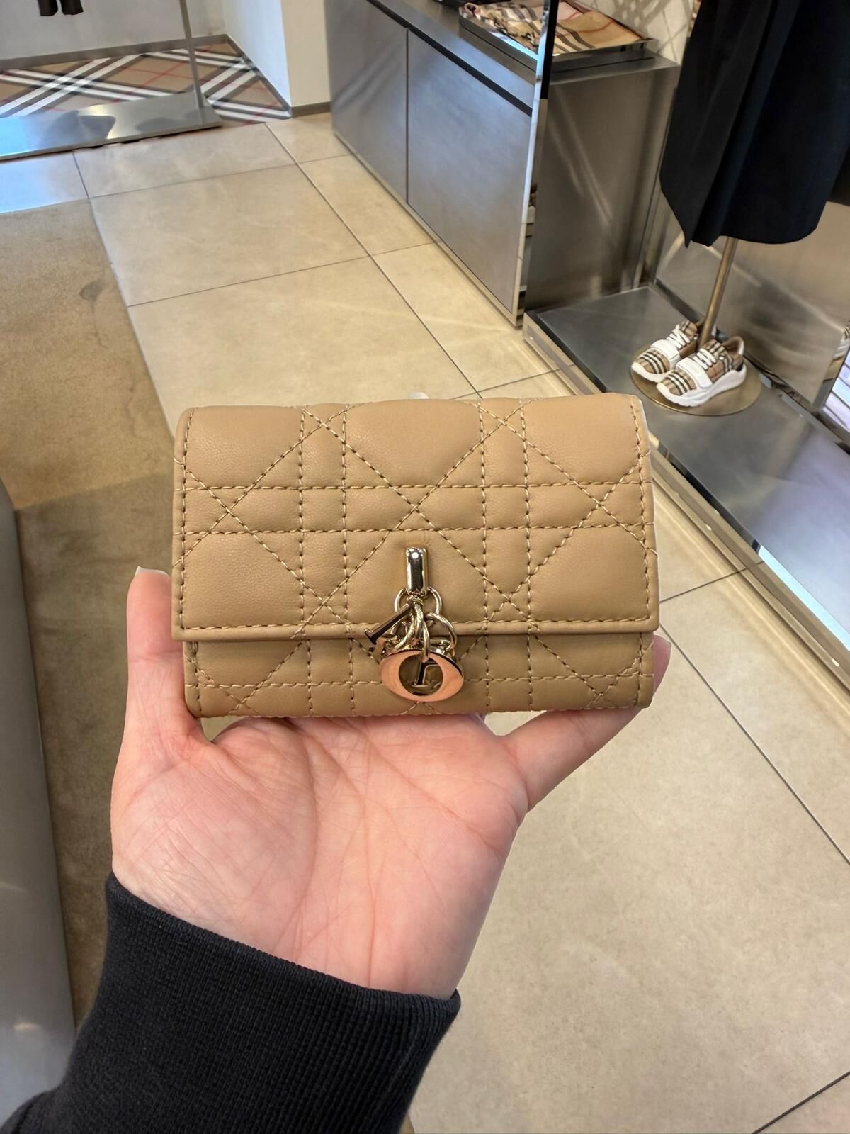 LYS01615 Dior My Dior Glycine 銀包 - 奶茶色