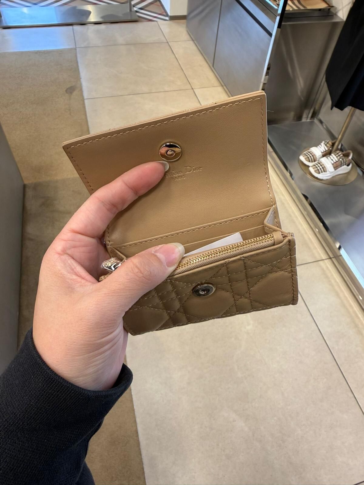 LYS01615 Dior My Dior Glycine 銀包 - 奶茶色