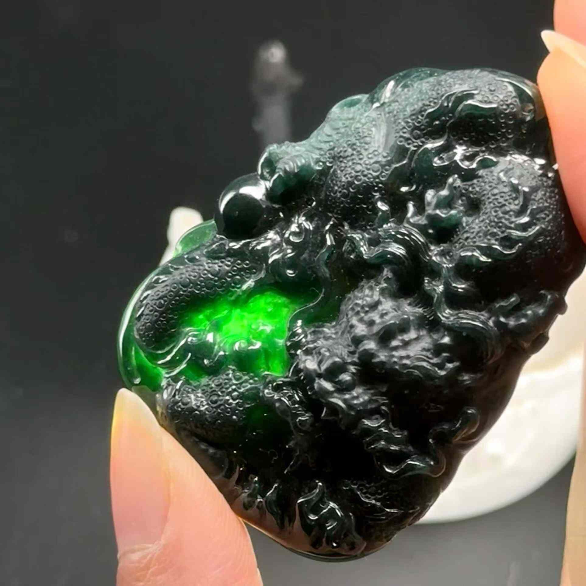 417351 翡翠墨翠龍牌