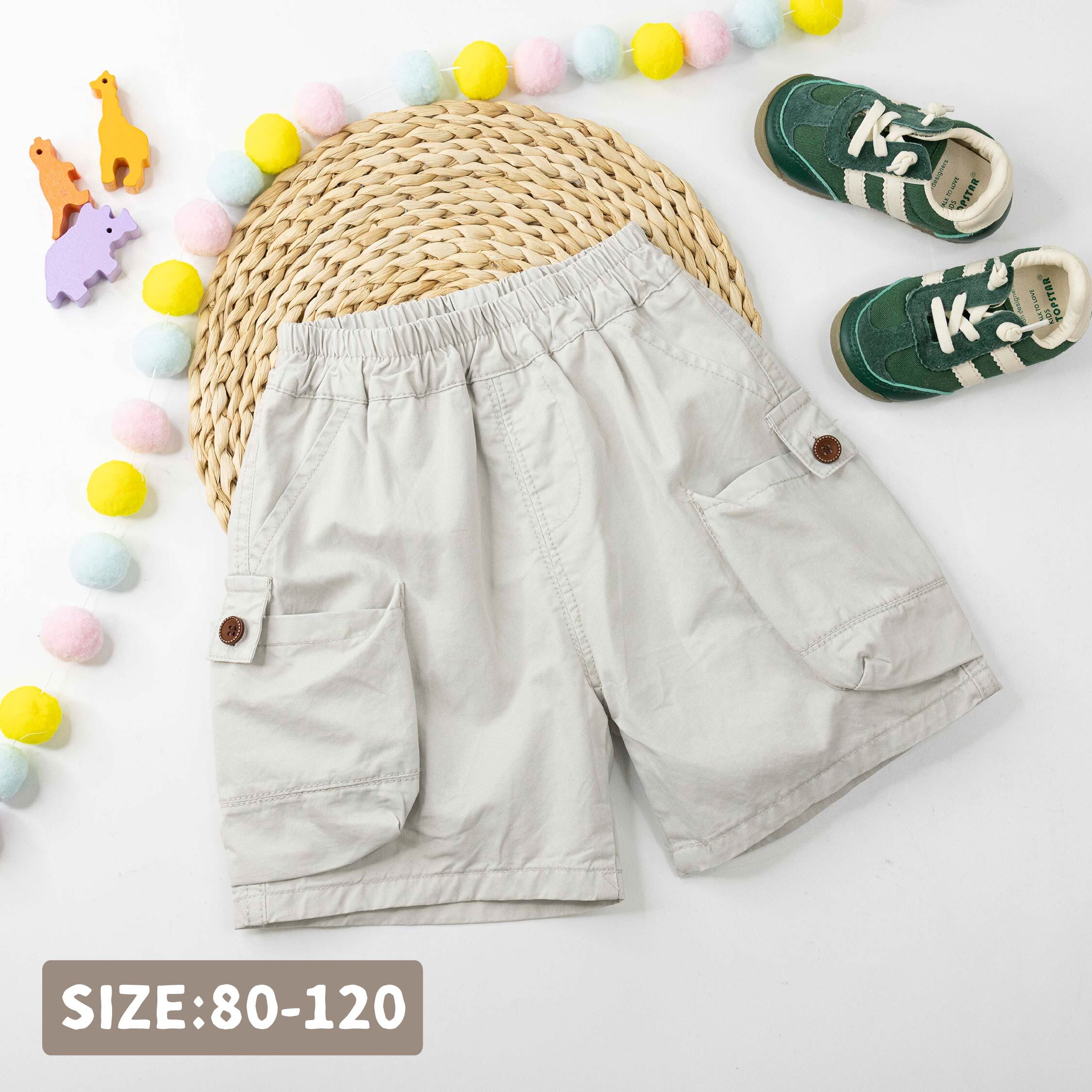 率性極簡側口袋設計短褲 (H60015)