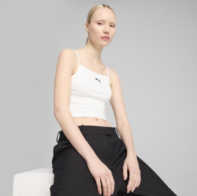 PUMA 背心 流行系列 ESS 白色 羅紋 細肩 休閒背心 女 62977102