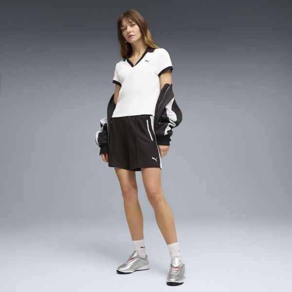 PUMA 短褲 流行系列 T7 黑白 寬鬆 4吋 休閒短褲 女 63686801