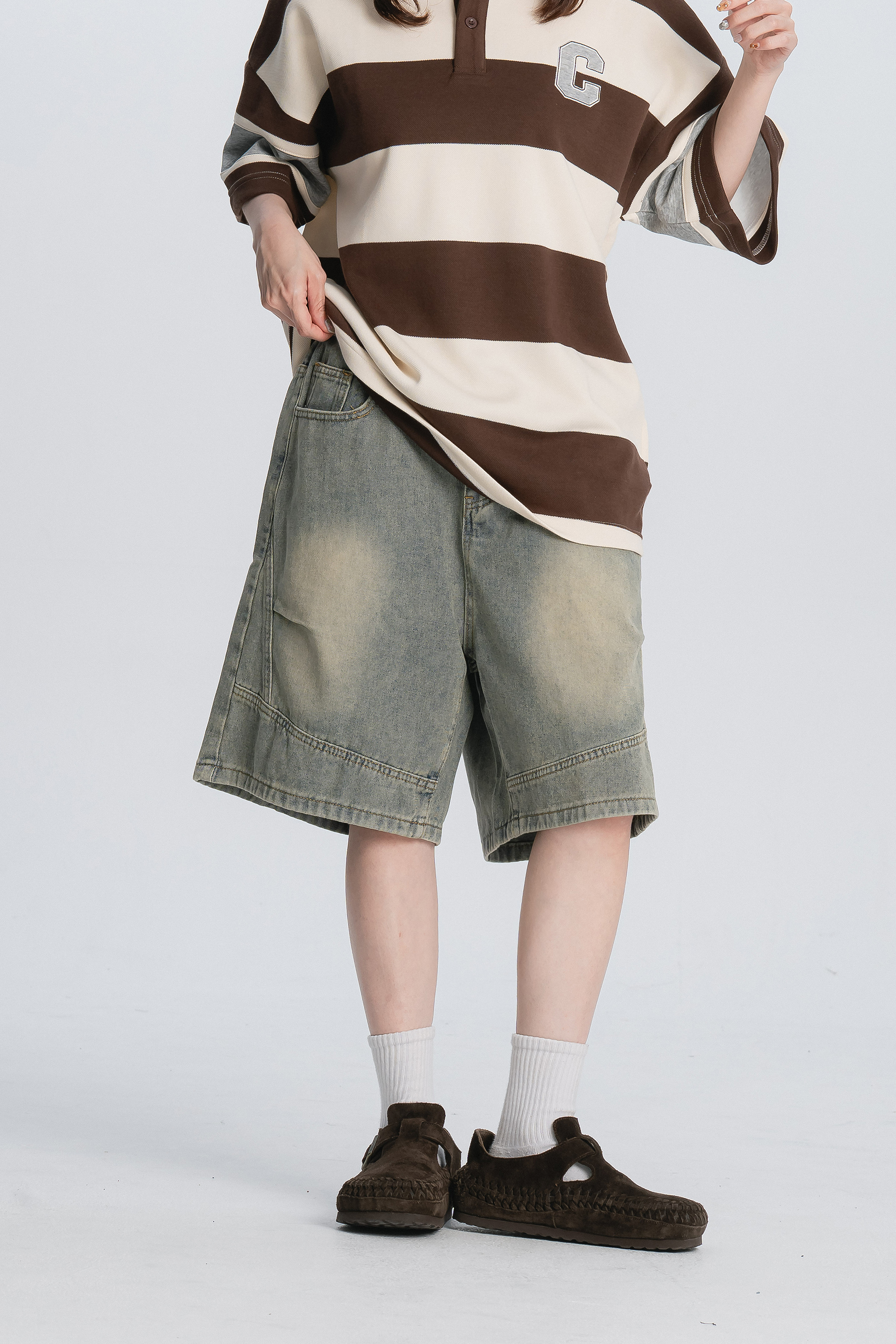 Fresh Start｜復古牛仔五分褲 3色