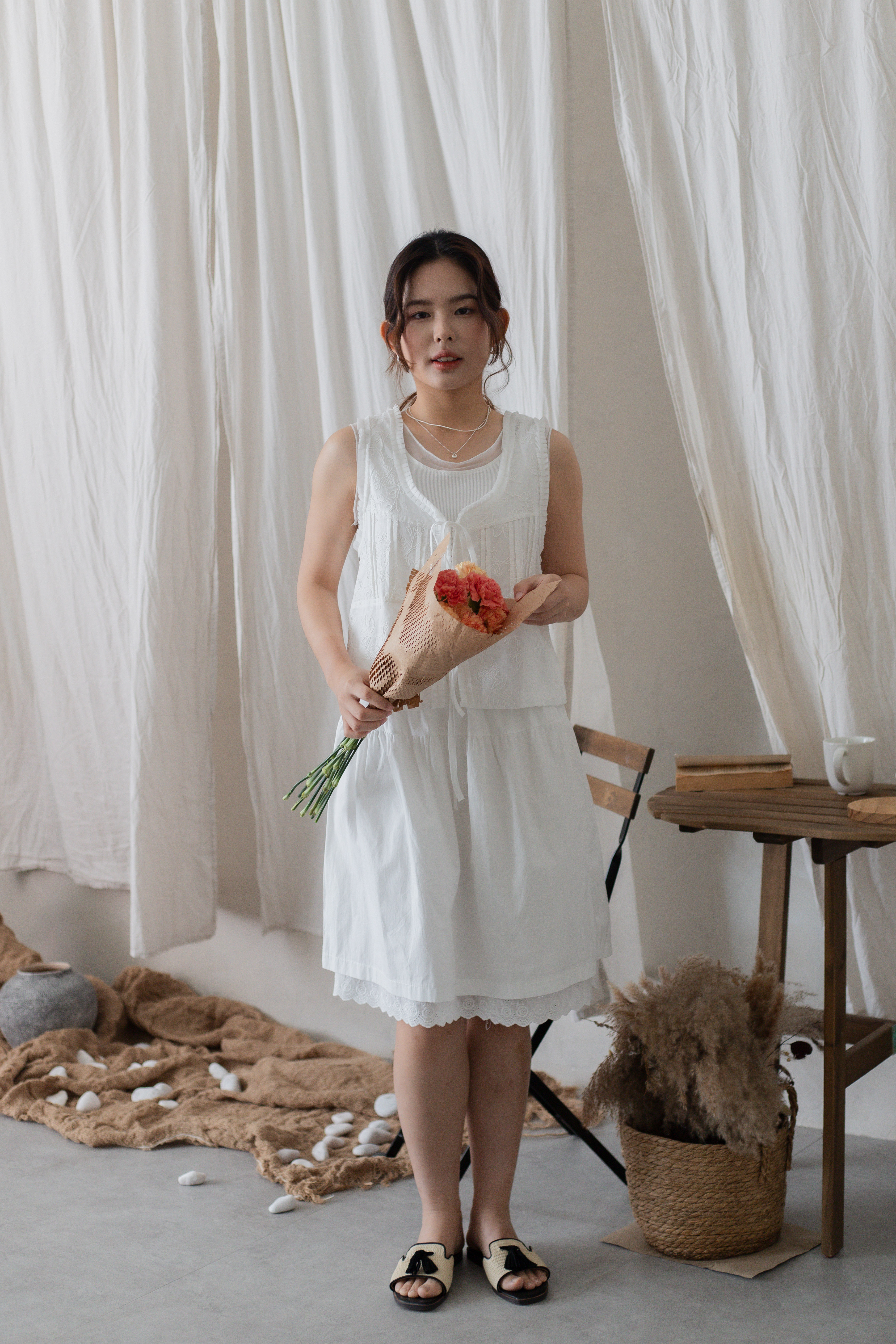 Dawn Embroidery Top Vest -2704BV