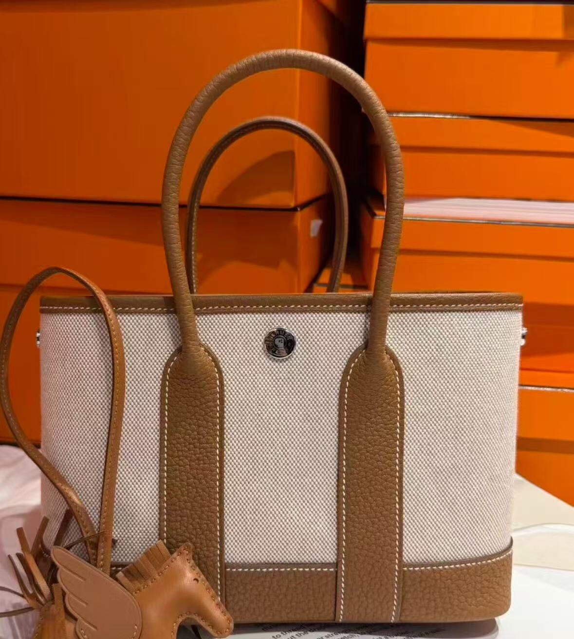 HE123-Mini GP 金棕帆布-M