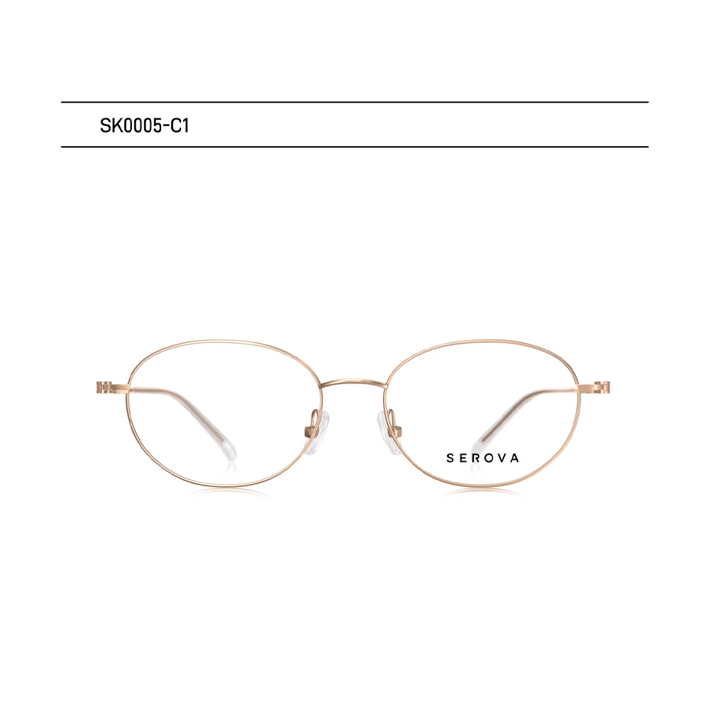 【SEROVA】SK0005 C1 圓框光學眼鏡♦(亮金) #梓渝聯名禮盒款