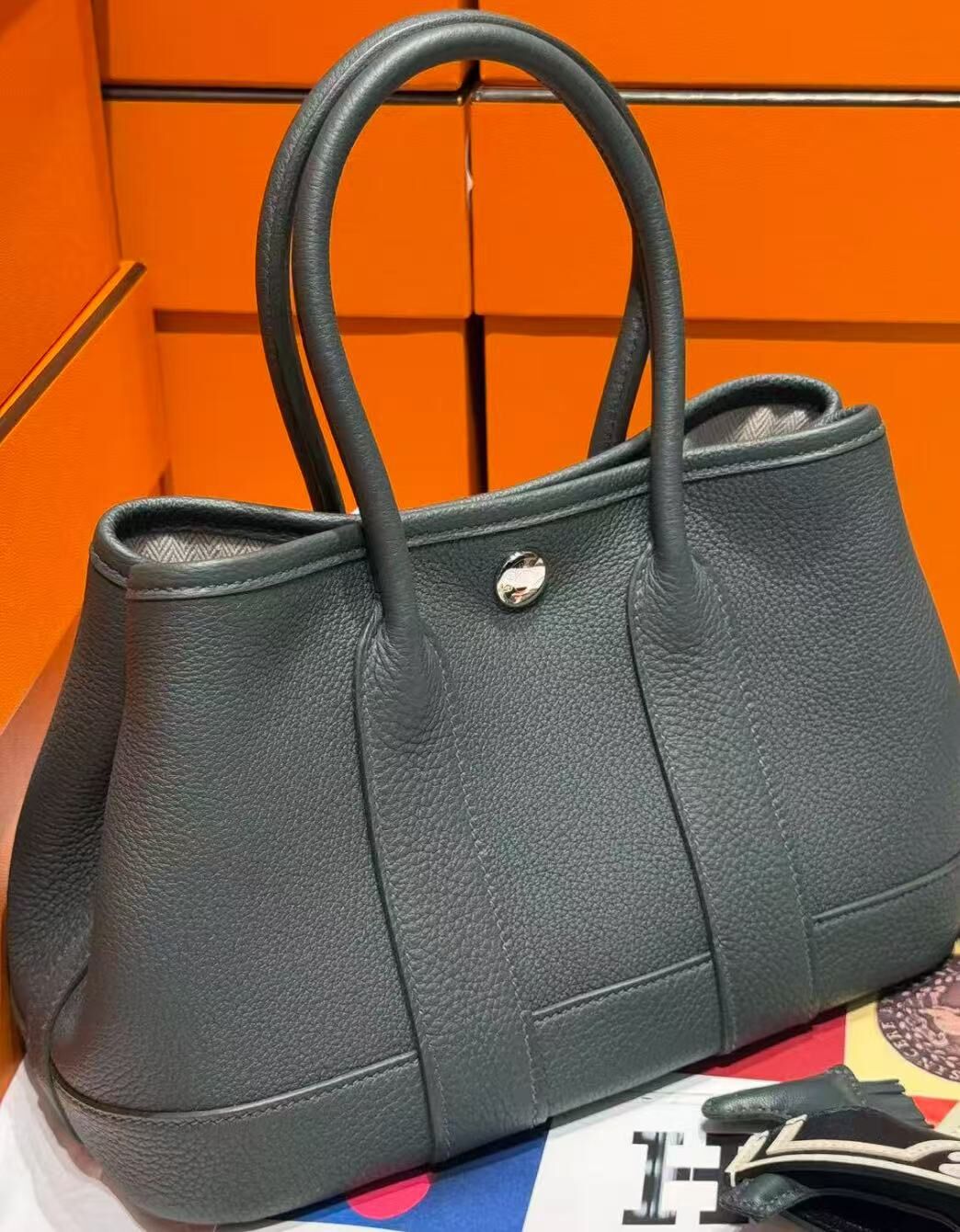 HE125-Mini GP 灰綠色全皮-M