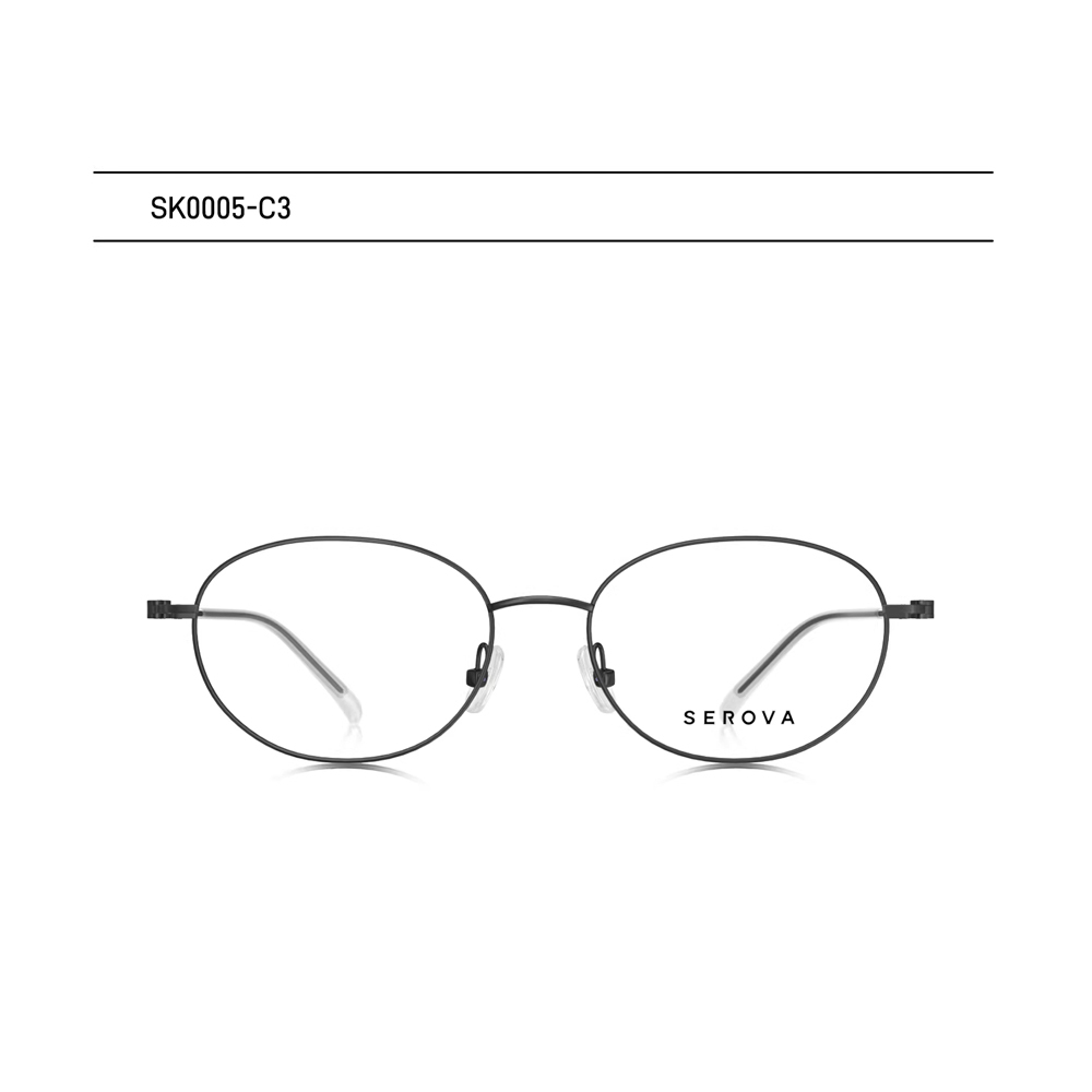 【SEROVA】SK0005 C3 圓框光學眼鏡♦(槍灰) #梓渝聯名禮盒款