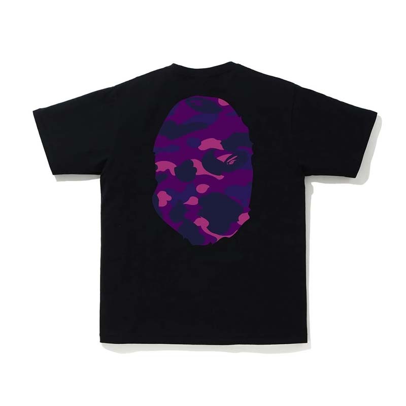 BAPE Color Camo Big Ape Head Tee 紫色猿人 短袖 黑色 1G30110027-BE [台灣現貨]