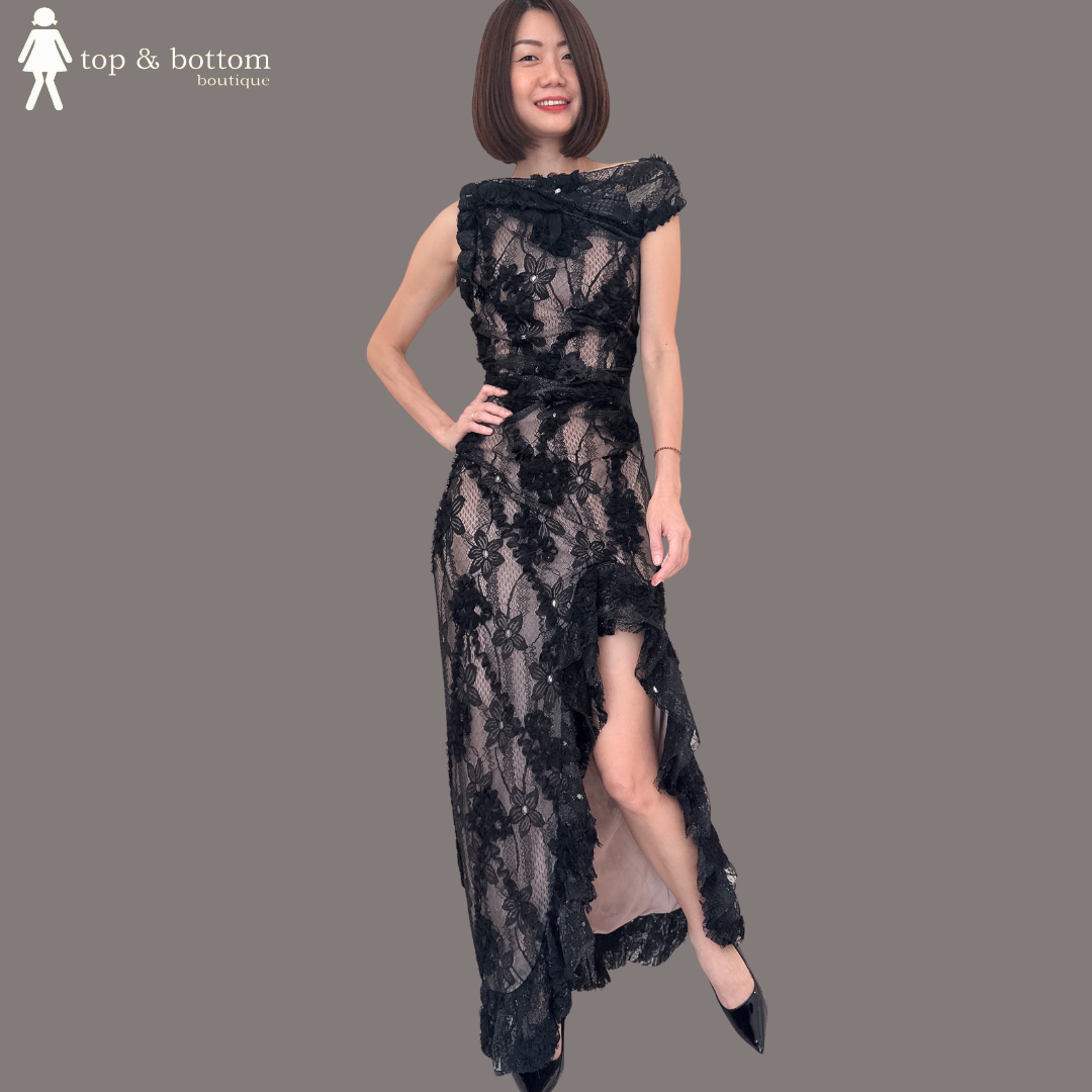 EMBROIDERED & LACE MAXI