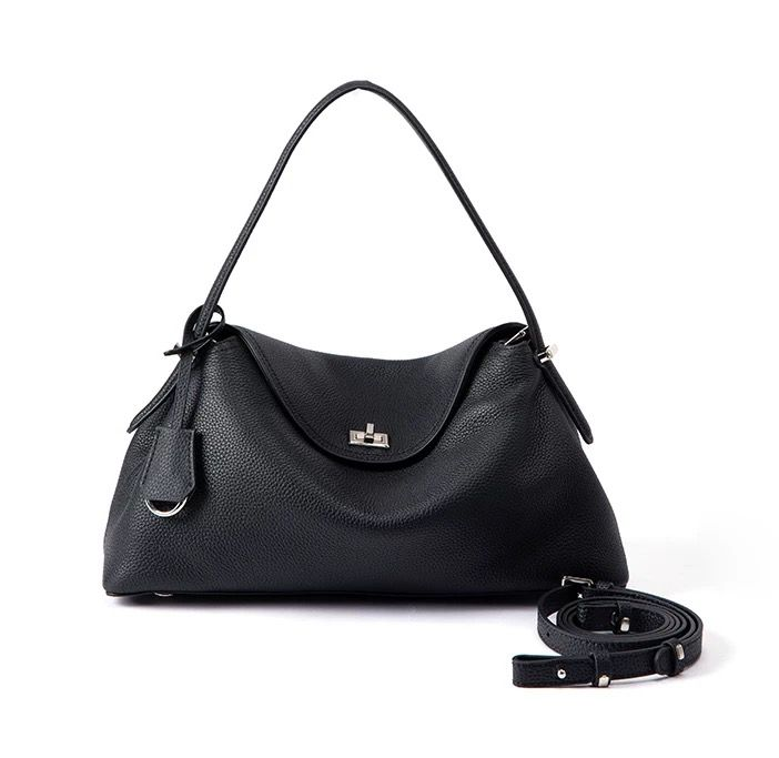 0423PU02-SZHK-PURSE-ZEPHYR 柔軟荔枝紋牛皮兩用微風手袋 33x9x11cm（A2）