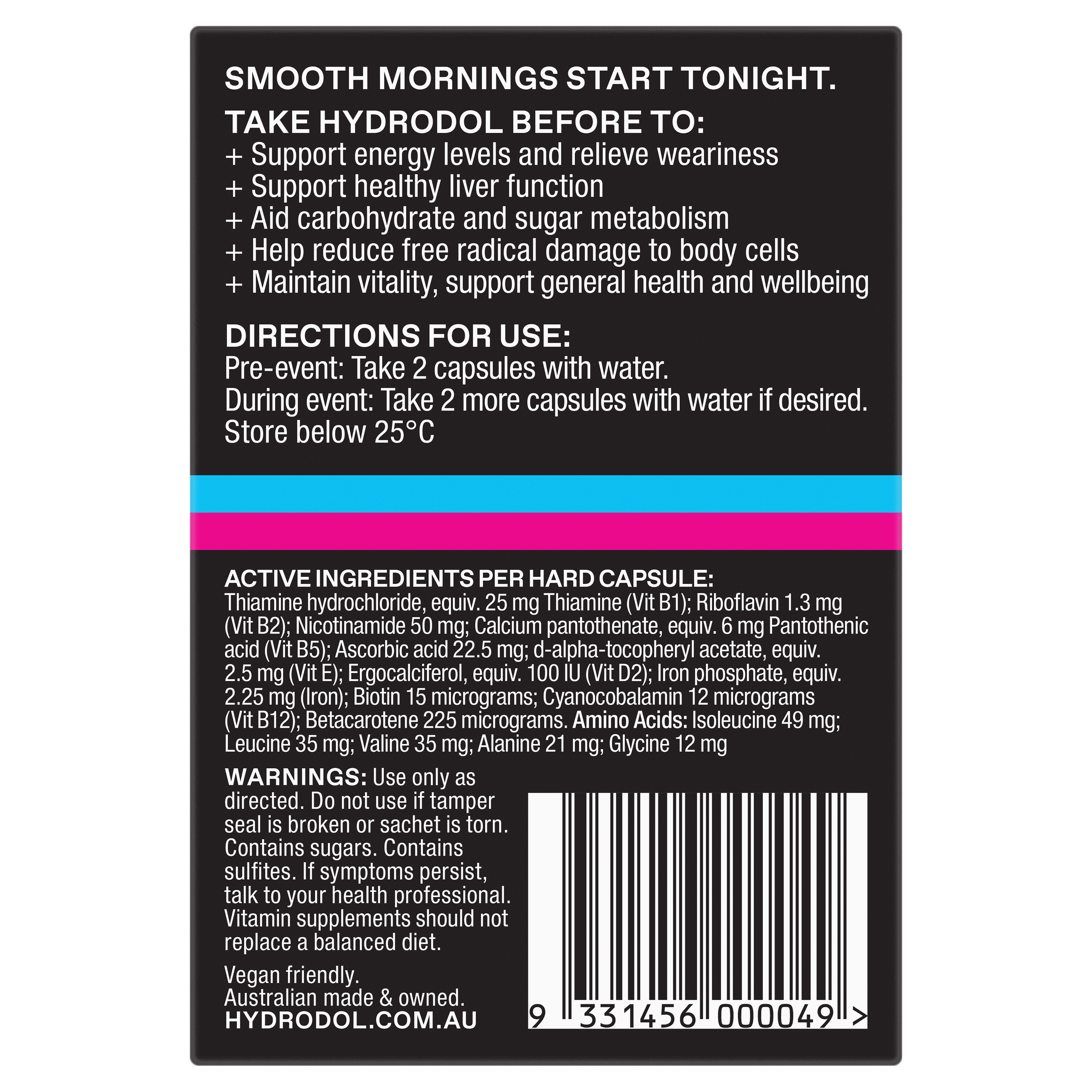 HYDRODOL 酒前維他命膠囊 10次裝 (獨立包裝)