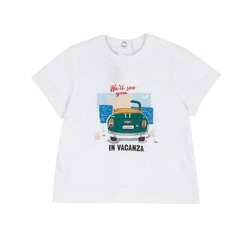 帆船假期-小熊度假短袖上衣