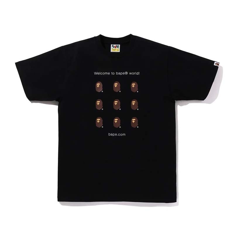 BAPE.COM TEE 猿人 小猿人頭 短袖 黑色 1K25110003-BK [台灣現貨]