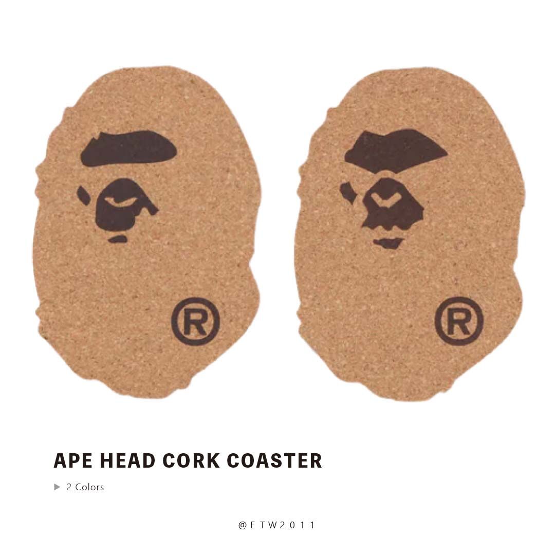 ☆ETW☆【EASY TO WEAR】BAPE APE HEAD CORK COASTER 猿人 軟木 杯墊