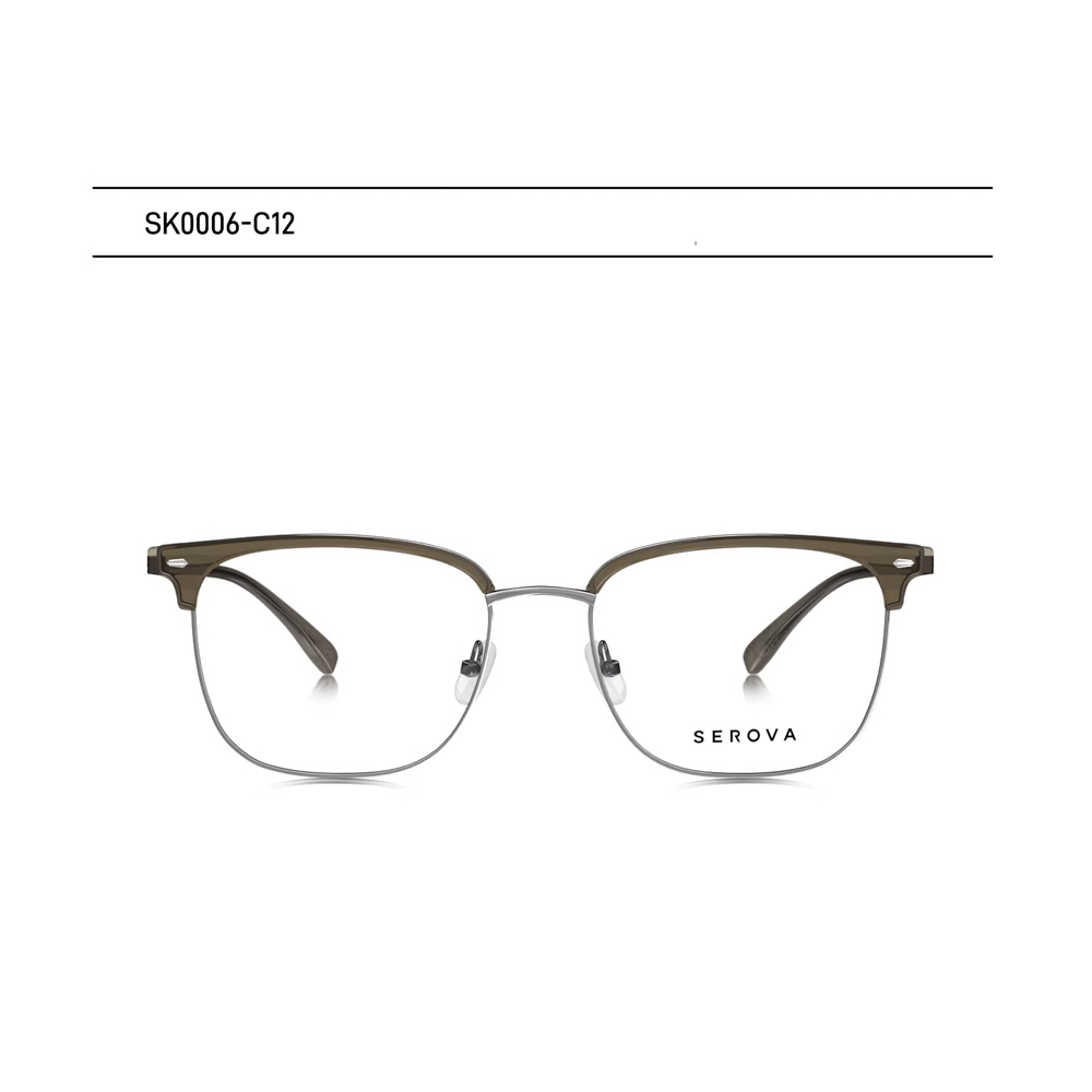 【SEROVA】SK0006 C12 眉框光學眼鏡♦(透茶) #梓渝聯名禮盒款